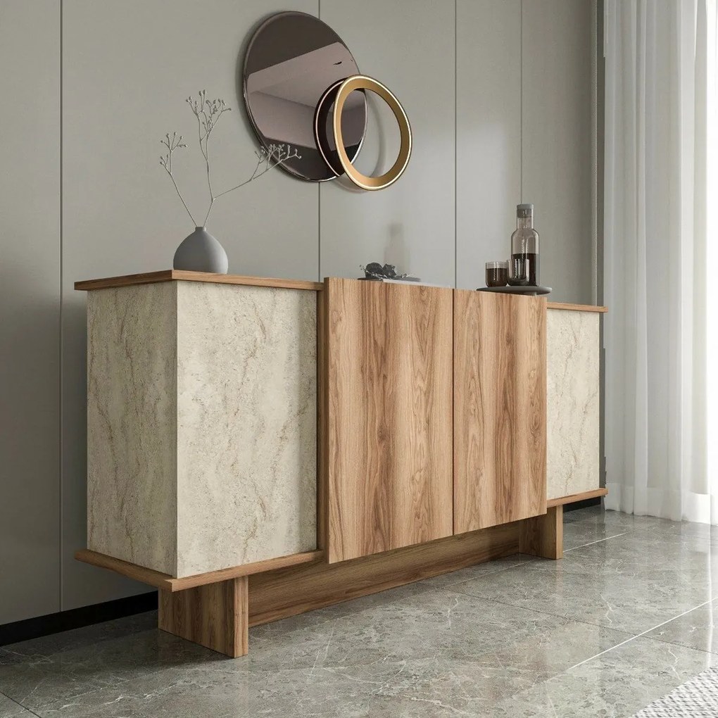 Diana Travertine és Walnut szekrény