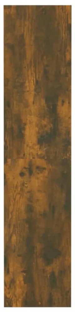 füstös tölgy színű fa könyvszekrény/térelválasztó 80x30x135 cm