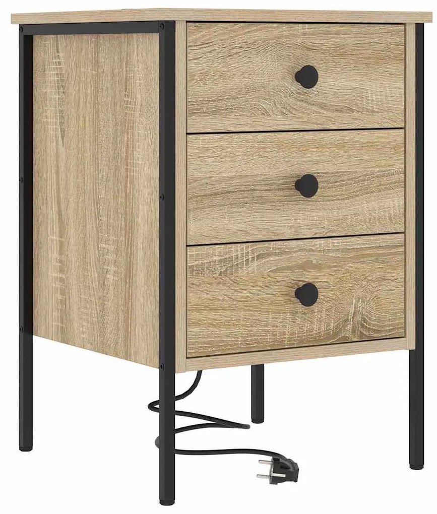 Éjjeli Szekrények 2 pcs sonoma tölgy 42 x 41 x 61 cm Faanyag