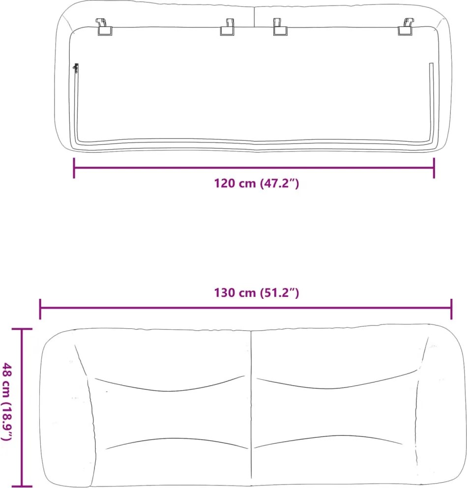 világosszürke szövet fejtámla párna Hvar 120 cm