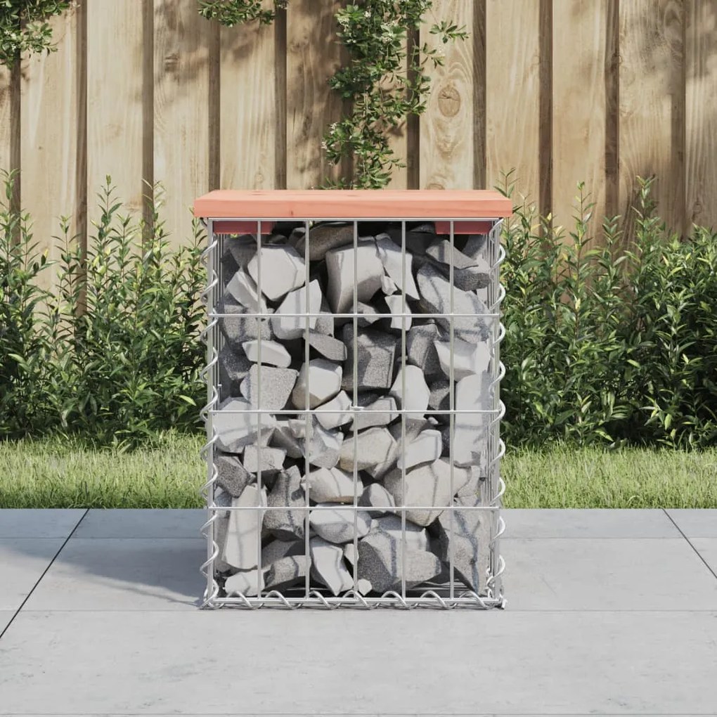 vidaXL tömör duglászfenyő gabion kerti pad 33x31x42 cm