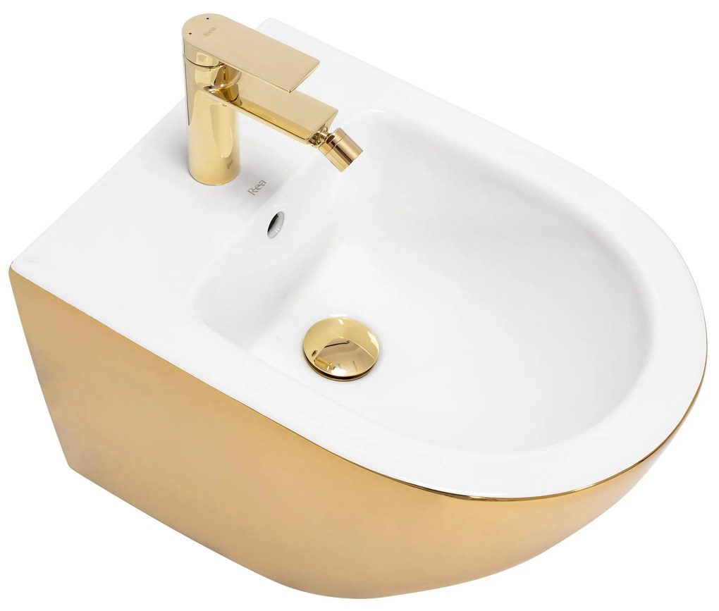 fali bidé Rea Carlo Mini Gold White