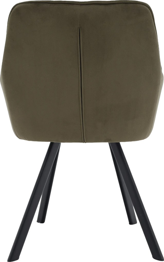 Design fotel, zöld Velvet/fekete, PETIN