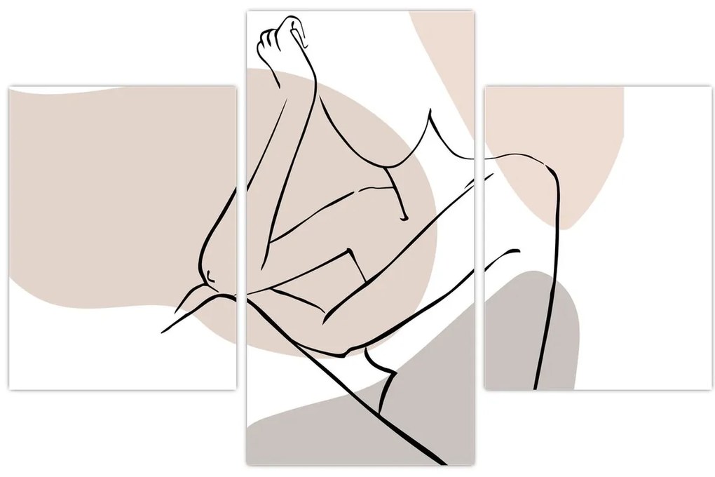 Kép - Női test vonal művészet N⁰1 (90x60 cm)