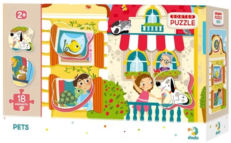 Dodo puzzle kirakós házi kedvencekkel, 18 db