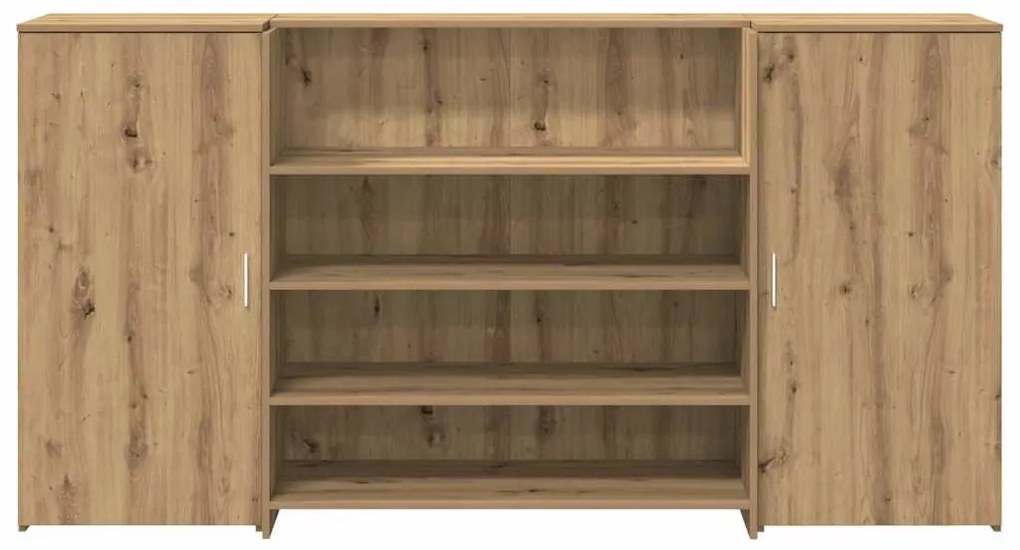 recepciós pult kézműves tölgy 200x50x103,5 cm szerelt fa