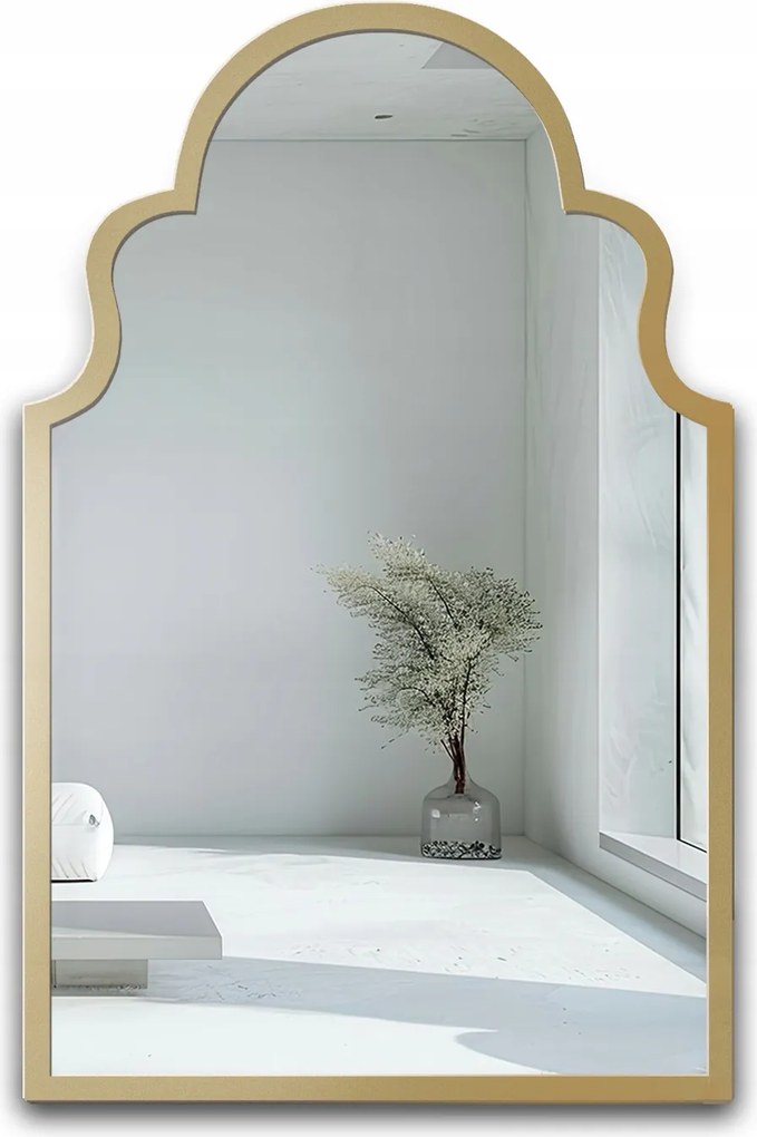 Bliss retro stílusú fali tükör arany Mdf keretben 60x96