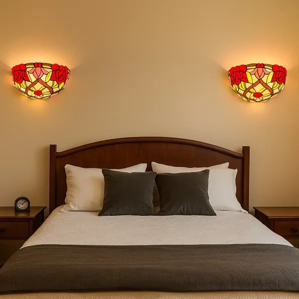 Brilagi - Tiffany vitrázs fali lámpa GARLAN 1xE14/40W/230V