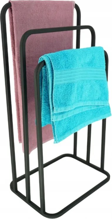 Modern Törölközőtartó állvány 3 karos lekerekített fém Loft Cza
