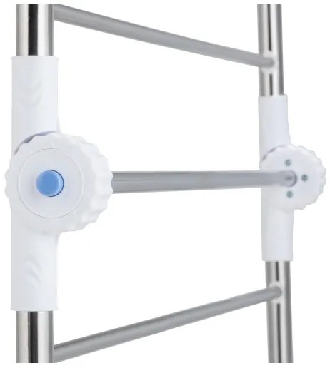 WENKO 3772020100 - PROFI szárítóállvány 65x150 cm rozsdamentes acél/ezüst/fehér