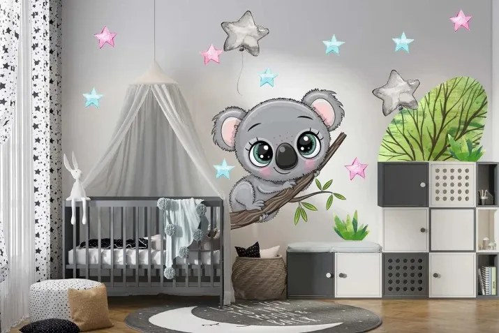 Gyerek falmatrica Cuki koala 150 x 300 cm