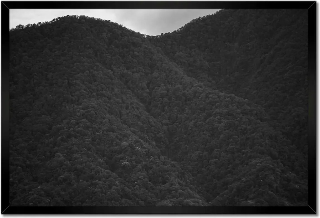 Poszterek keretben 60x40 Kilátás hegy nap erdő