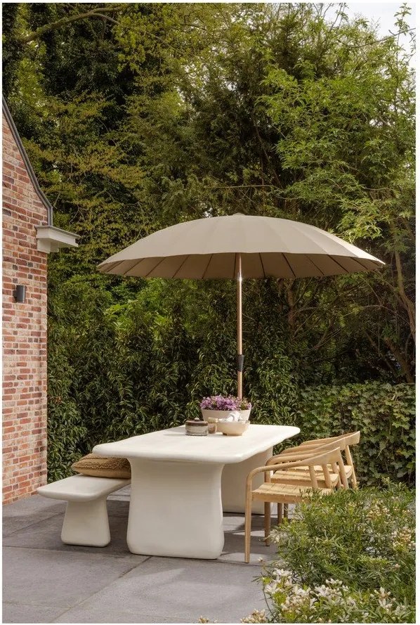 Zöld-bézs napernyő ø 280 cm Monica – WOOOD