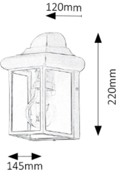 Rabalux 8753 - Kültéri fali lámpa NORVICH 1xE27/60W/230V IP43 fehér