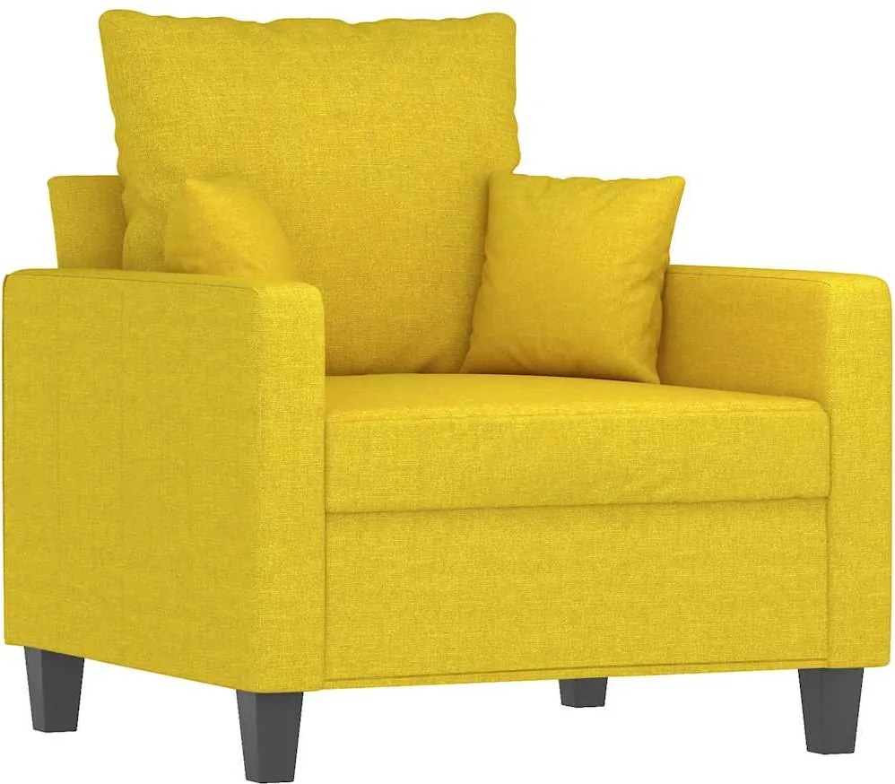 vidaXL világossárga szövet kanapéfotel 60 cm