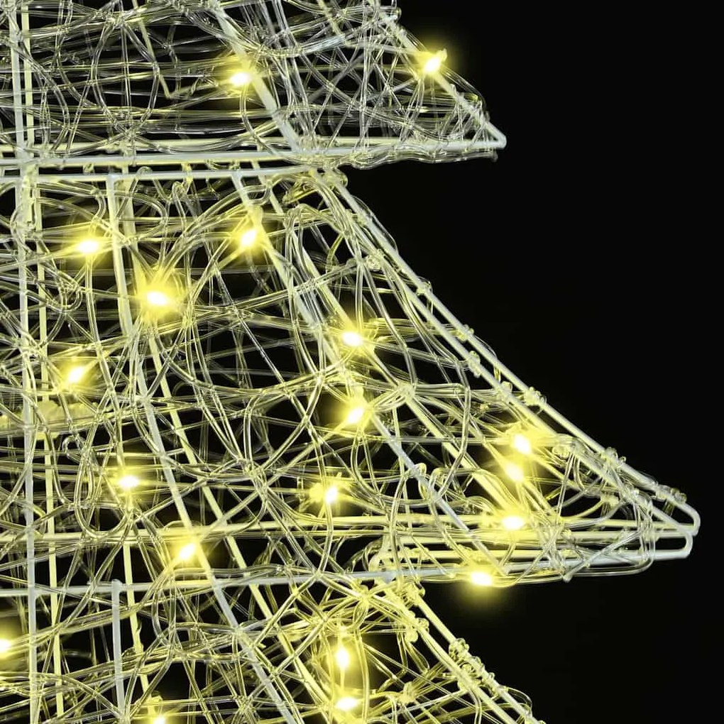 Karácsonyfa 100 LED-del Meleg fehér 120 cm Akril