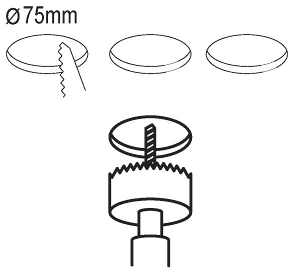 Eglo 99135 - SZETT 3x LED beépíthető lámpatest FUEVA 5 1xLED/2,7W/230V