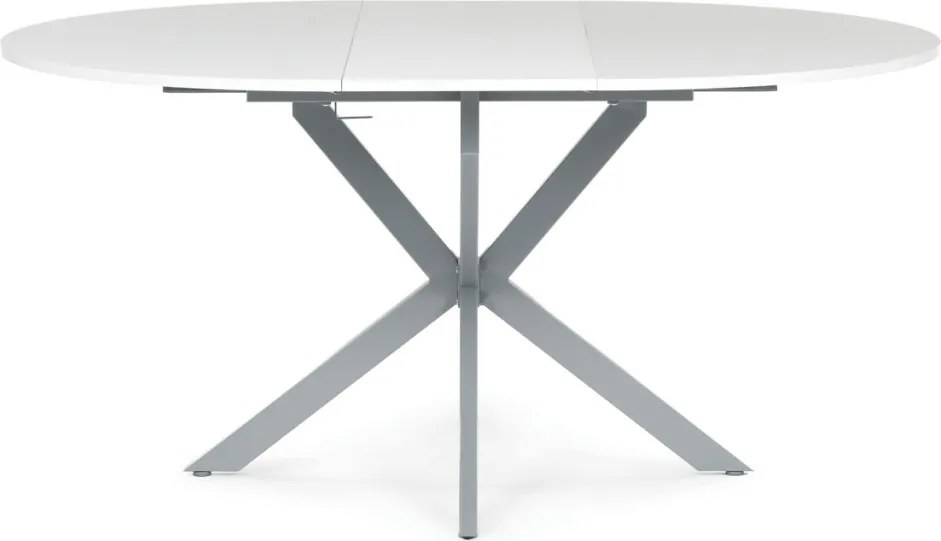 Étkezőasztal bővíthető 120–160 × 120 cm melamin fehér WT