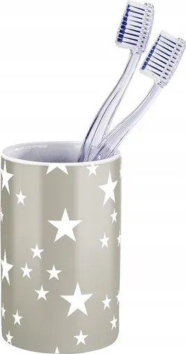 Fogkefetartó bögre Wenko bézs, csillag mintás