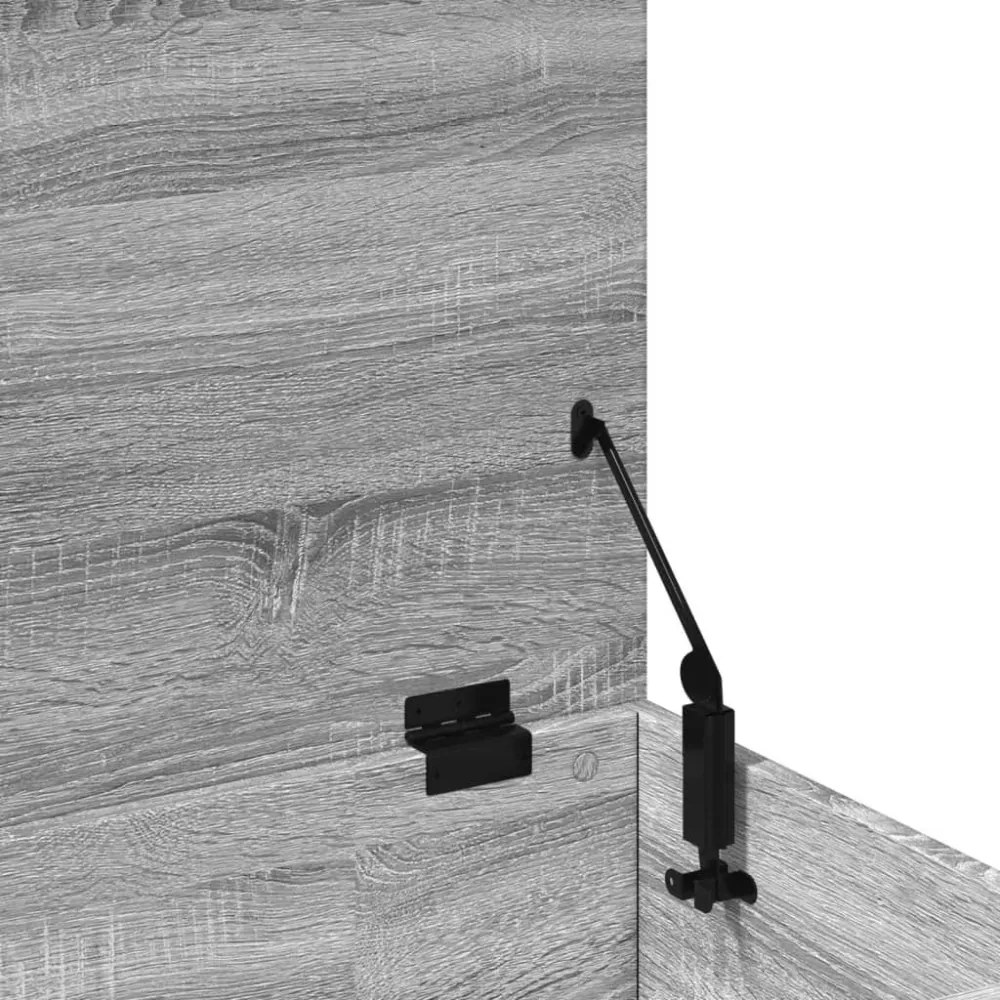 szürke sonoma szerelt fa tárolóláda 100x42x46 cm