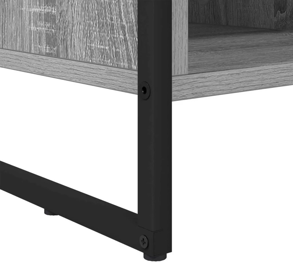 Cipőszekrény tárolóval Szürke Sonoma 60 x 35 x 44 cm Faanyag