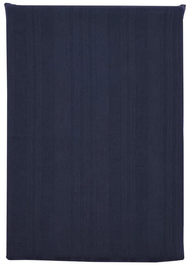 Sötétkék egyszemélyes hosszabbított damaszt ágyneműhuzat 140x220 cm Noble – Södahl