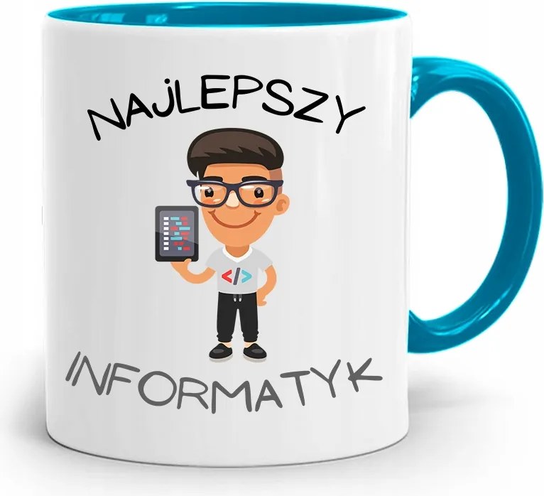 Kék Informatika Bögre Legjobb Informatikus fényképes nyomtatással