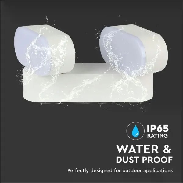 LED Kültéri flexibilis fali lámpa 2xLED/12W/230V IP65 szürke