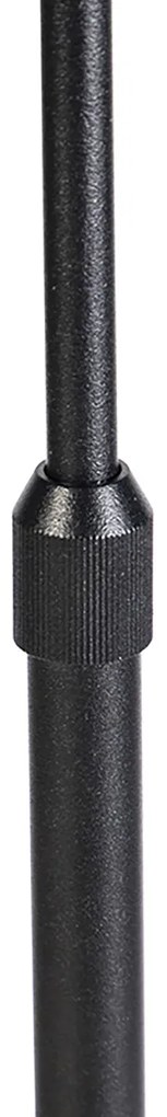 Állólámpa fekete állítható világos szürke árnyékolóval 50 cm - Parte