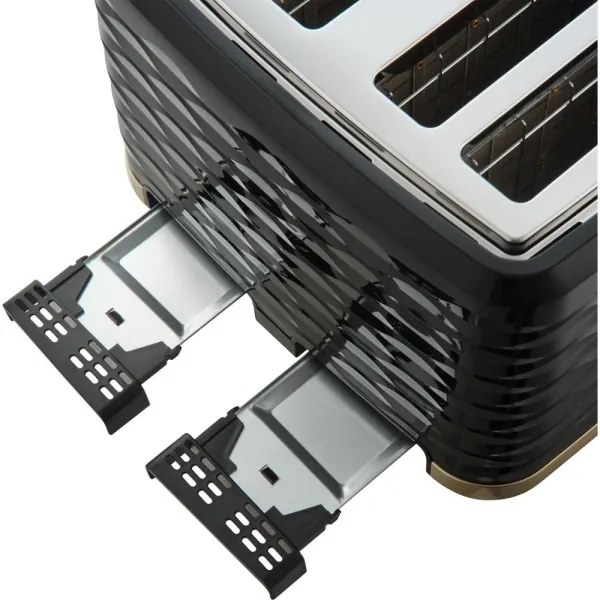 Sencor - Négy szeletes kenyérpirító 1600W/230V fekete/bézs