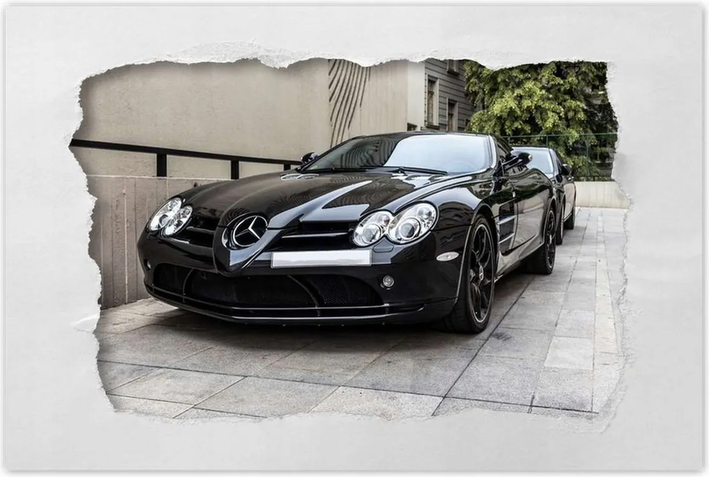 Poszter 60x40 fekete sportos Mercedes