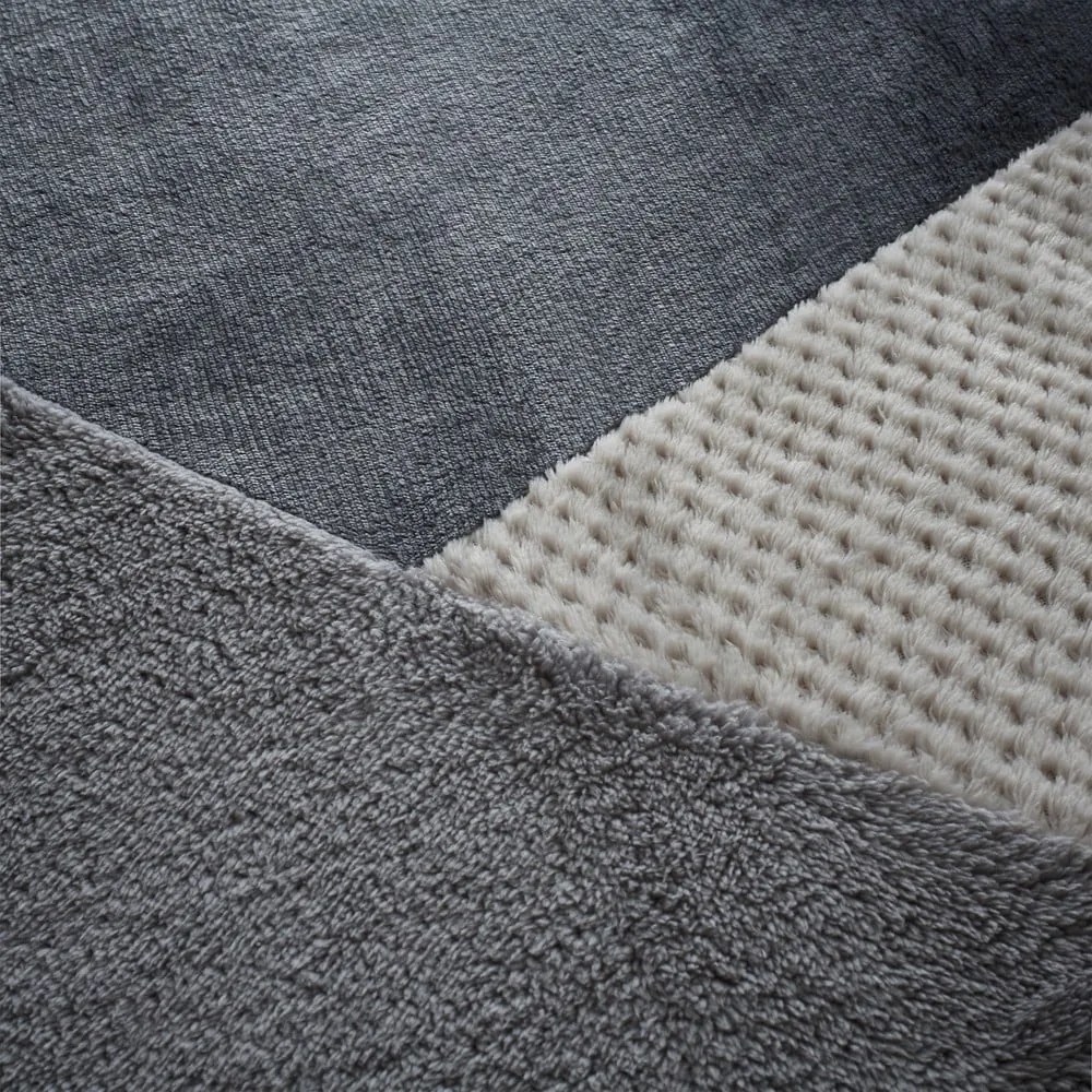 Szürke egyszemélyes fleece ágyneműhuzat 135x200 cm Cosy Larsson Geo – Catherine Lansfield