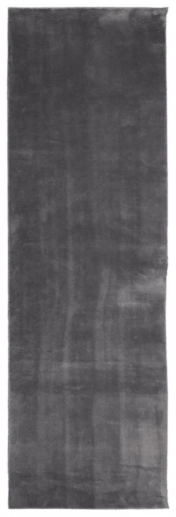 HUARTE antracit rövid szálú puha és mosható szőnyeg 80 x 250 cm