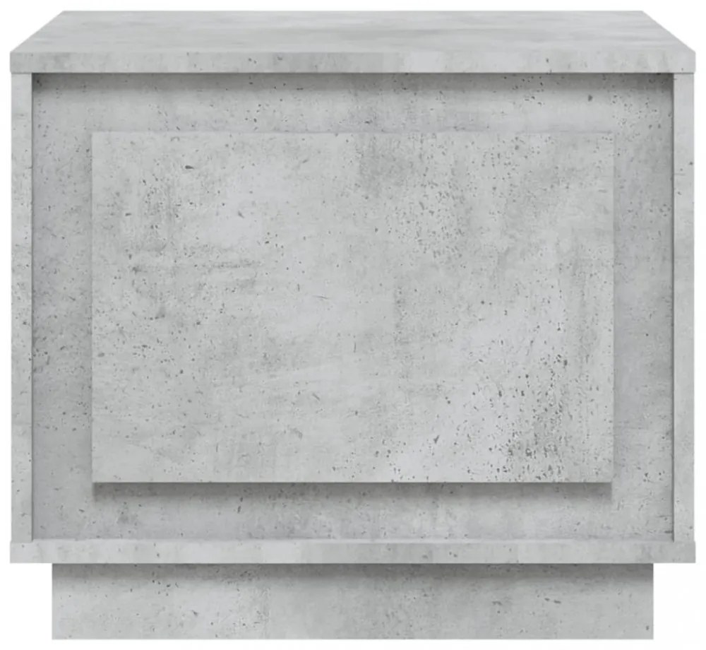 betonszürke szerelt fa dohányzóasztal 51x50x44 cm