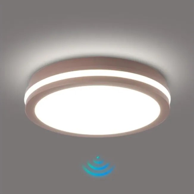Brilagi - LED kültéri lámpa érzékelővel BENE LED/24W/230V Ø 26 cm barna IP54