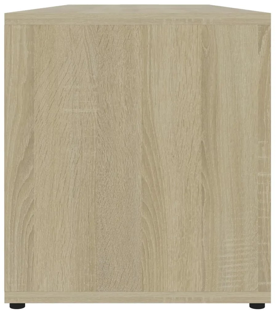 sonoma tölgy színű szerelt fa TV-szekrény 120 x 34 x 37 cm