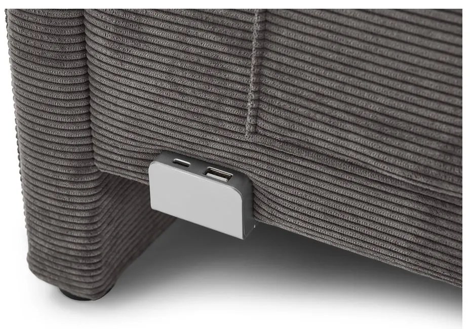 Antracitszürke kárpitozott sarok gyerekágy ágyrács nélkül 90x200 cm Cool – Meise Möbel