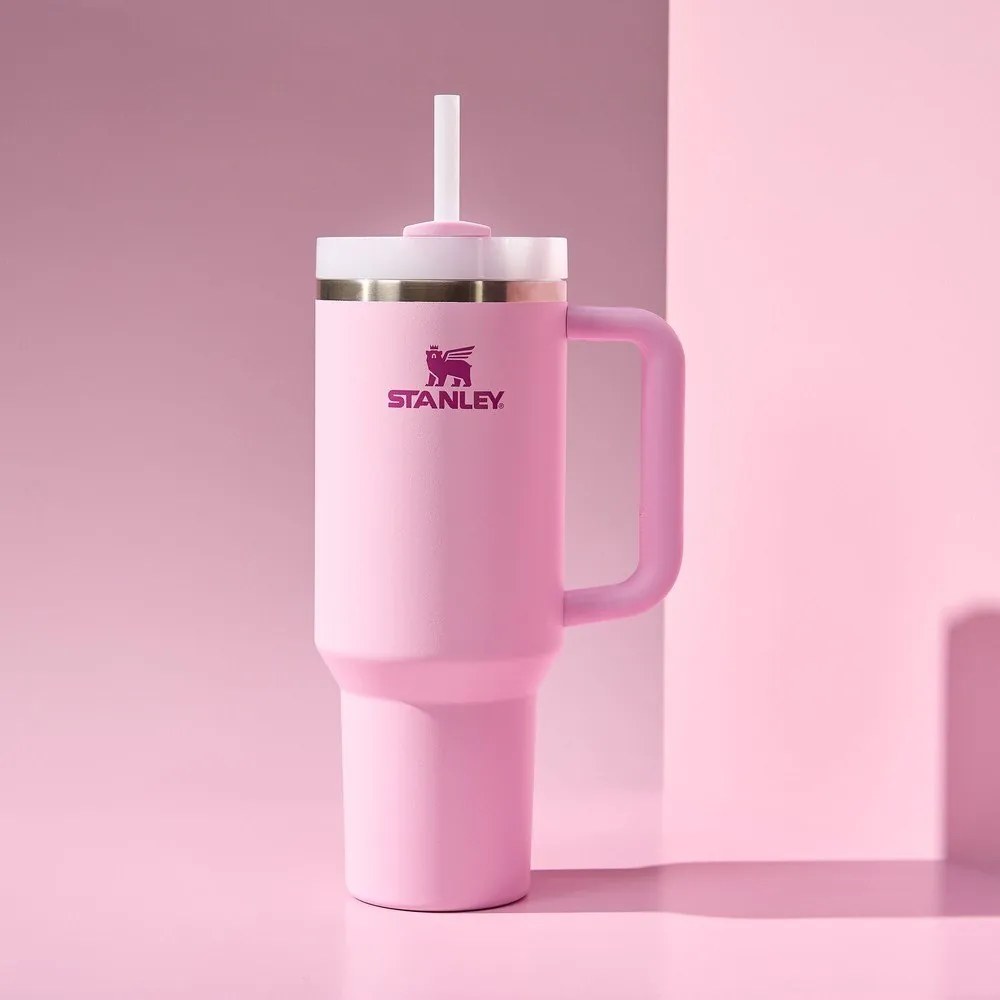 Rózsaszín rozsdamentes acél termosz szívószállal 1,18 l Quencher H2.0 FlowState Tumbler Cherry Blossom – Stanley