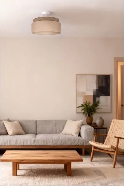 Brilagi - PADOVA felületre szerelhető csillár 1xE27/60W/230V, Ø 40 cm, bézs
