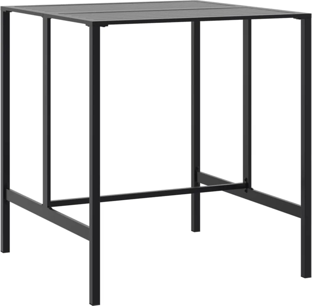 vidaXL fekete porszórt acél bárasztal 100 x 100 x 110 cm