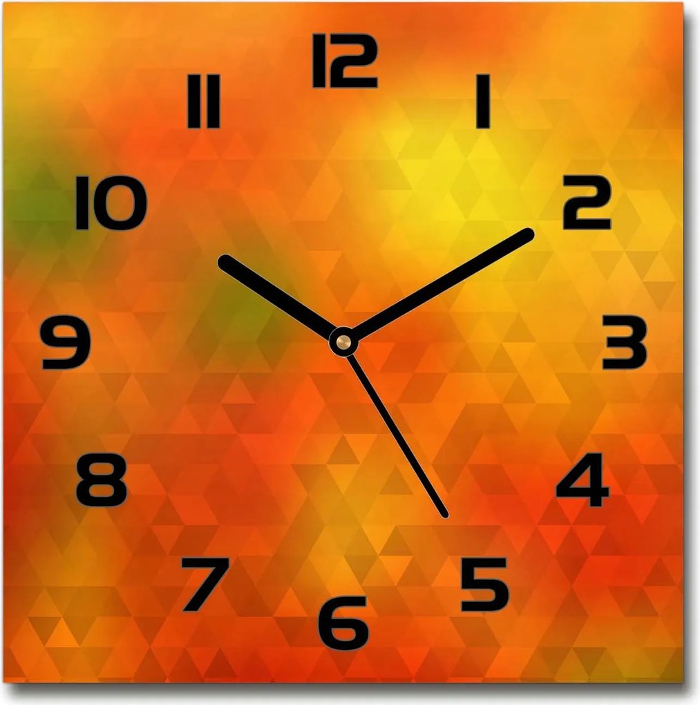 Üveg falióra Absztrakt háromszögek 30x30