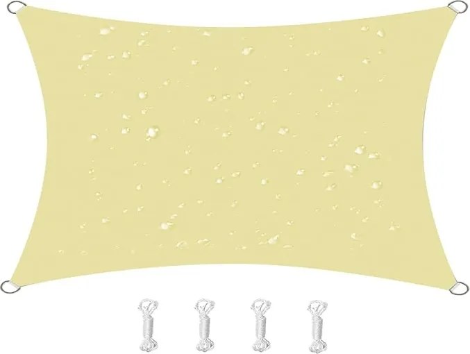 Napvitorla 3x4m, krémszínű