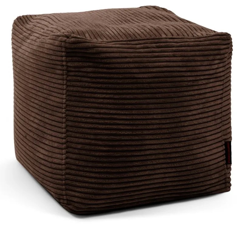 Sötétbarna kordbársony babzsákfotel Up! MooG – SLOWDOWN