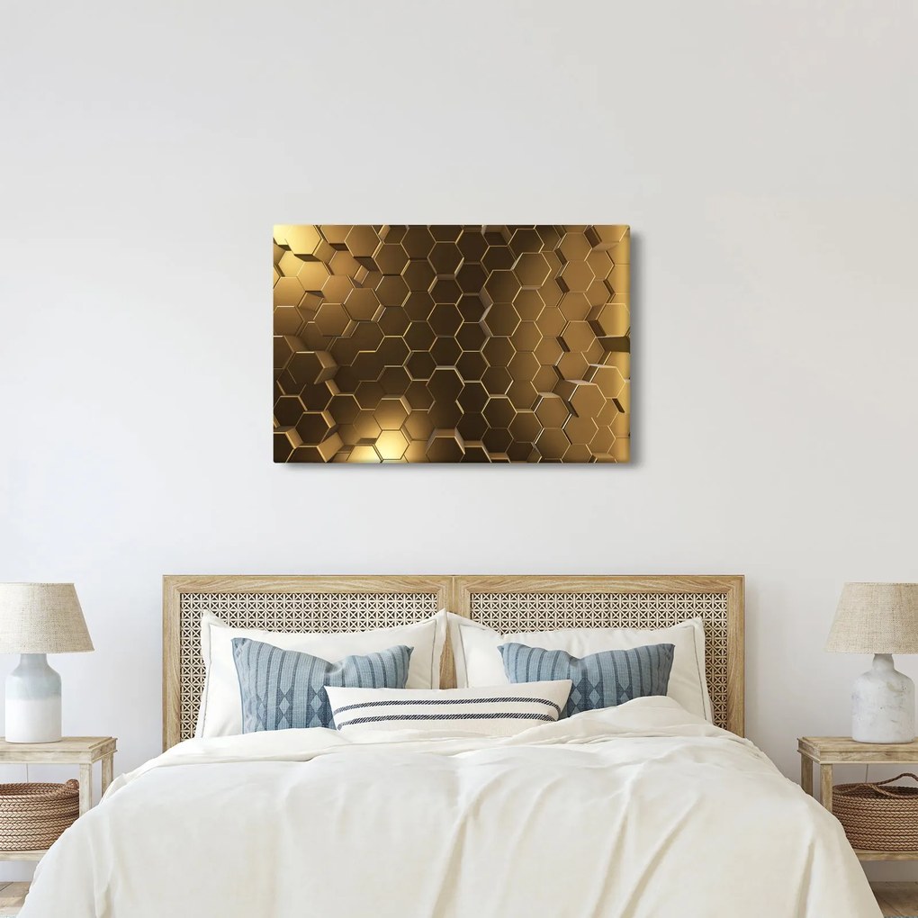 Kép - arany hatszög (90x60 cm)