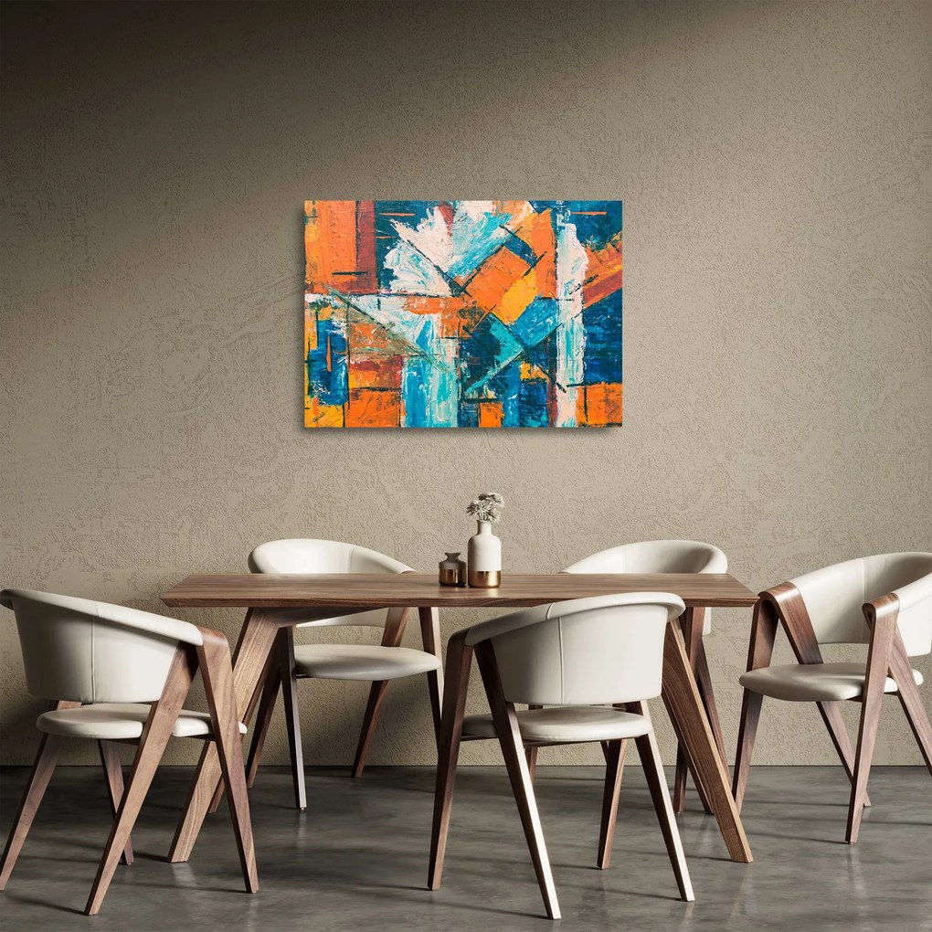 Kép - Absztrakció (üvegen) (70x50 cm)