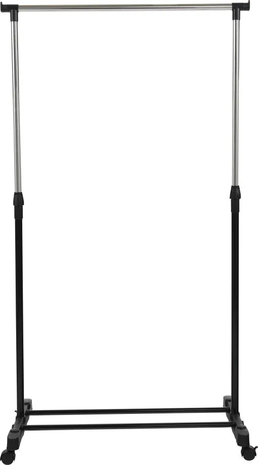 Görgős ruhaálvány, rozsdamentes fém/fekte műanyag, DOLFO NEW