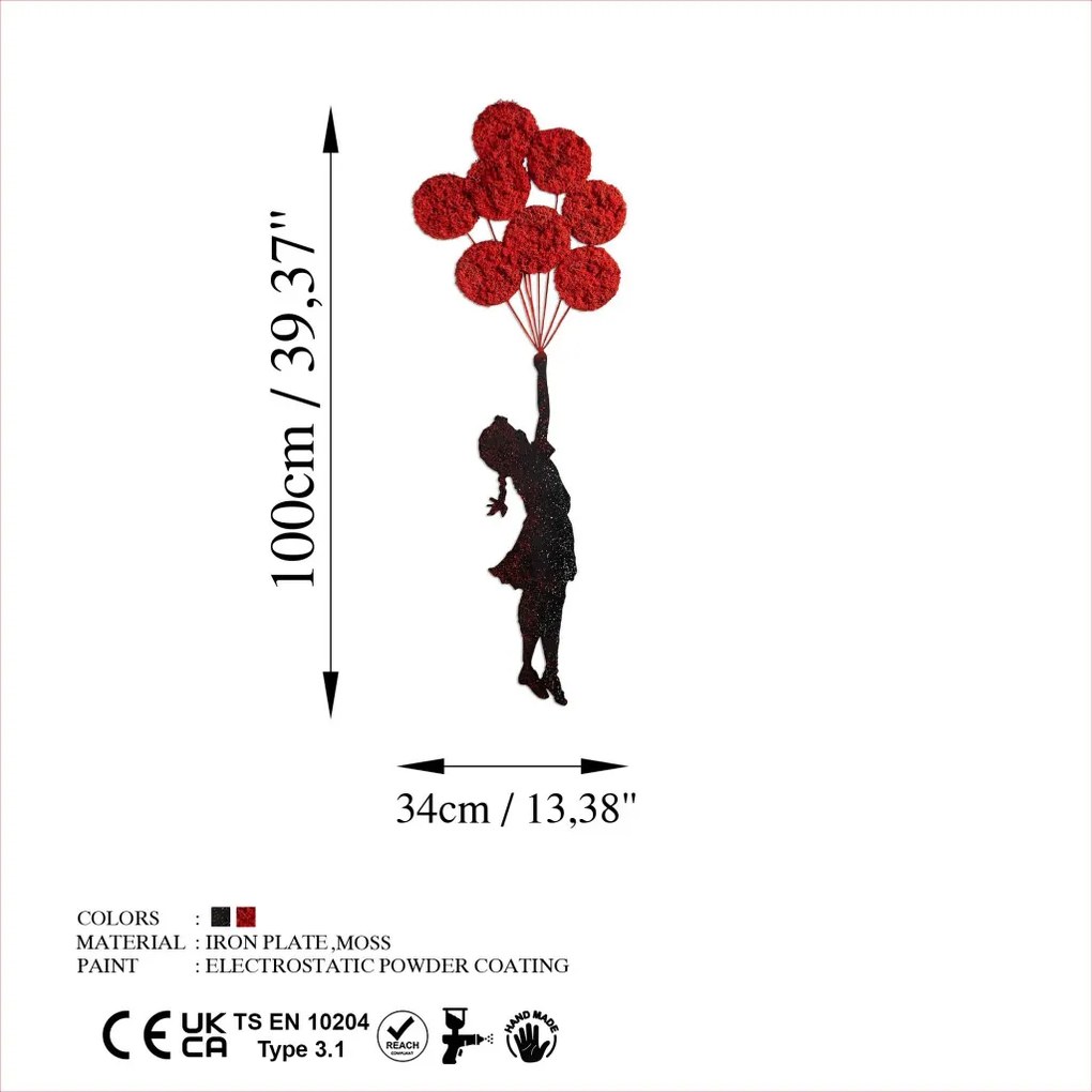 Banksy moha faldekoráció - 11-1