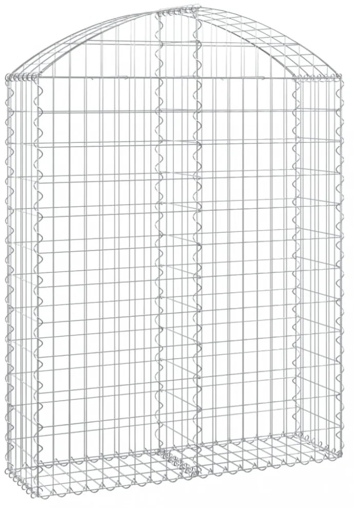 íves horganyzott vas gabion kosár 100x30x120/140 cm