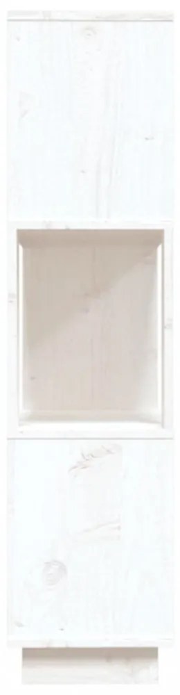 fehér tömör fenyőfa könyvszekrény/térelválasztó 80x25x101 cm