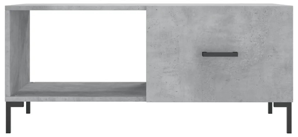 Betonszürke szerelt fa dohányzóasztal 90 x 50 x 40 cm